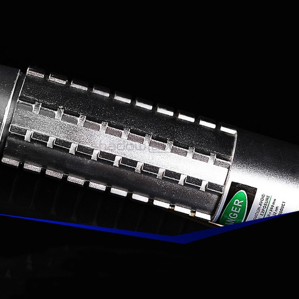 Adjustable Focus Blue Laser Pointer with Battery & Charger - 450nm 3000-5000M Range