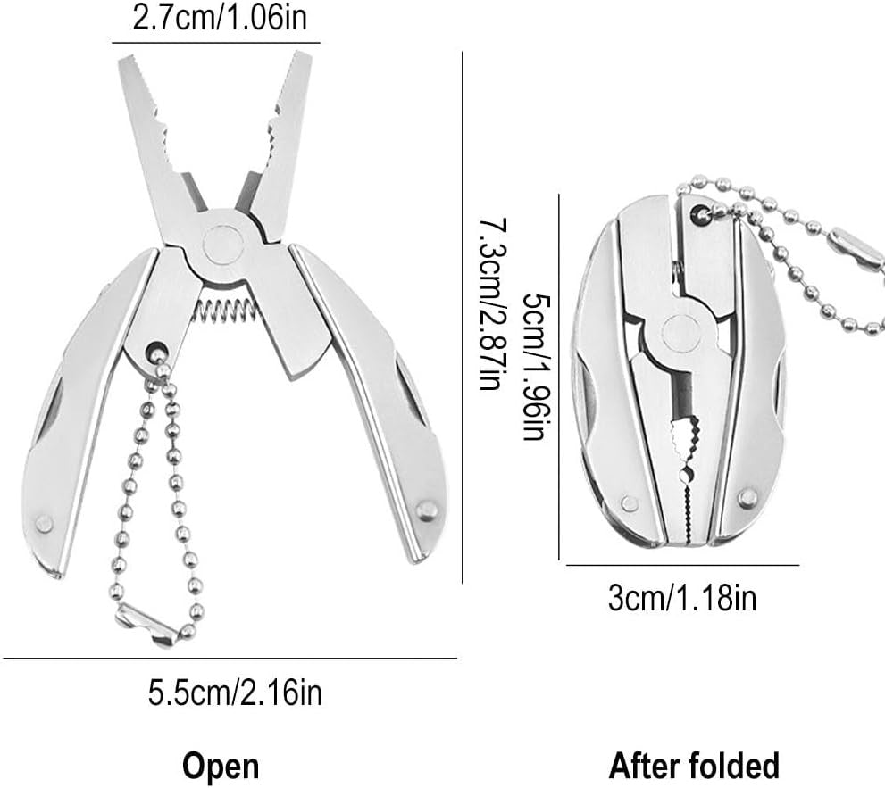 Mini Folding Multi Tool Pliers for Camping Fishing and Outdoor Use