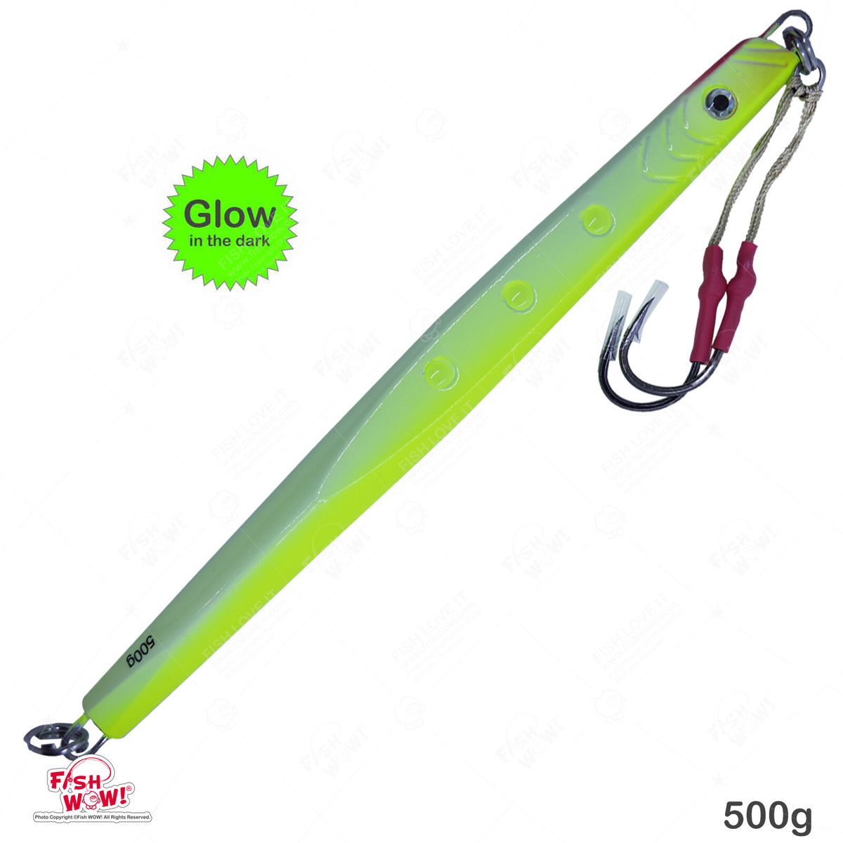 500g Blue Glow Vertical Jigging Fishing Lure Set - Deep Water Tackle
