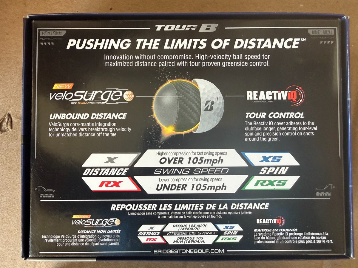 Bridgestone Tour B XS White Golf Balls 2026 Tour Spin - Brand New
