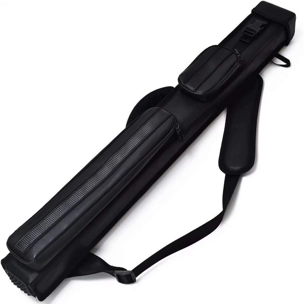 Champion Billiard Cue Case 2 Butt/2 Shaft, 2x2 2x3 3x4 Nylon Hard Case