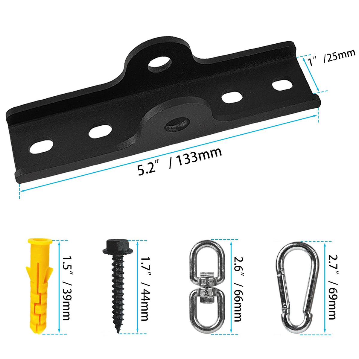 Heavy Duty Metal 360 Swivel Swing Hangers for Playground and Gym Mounts