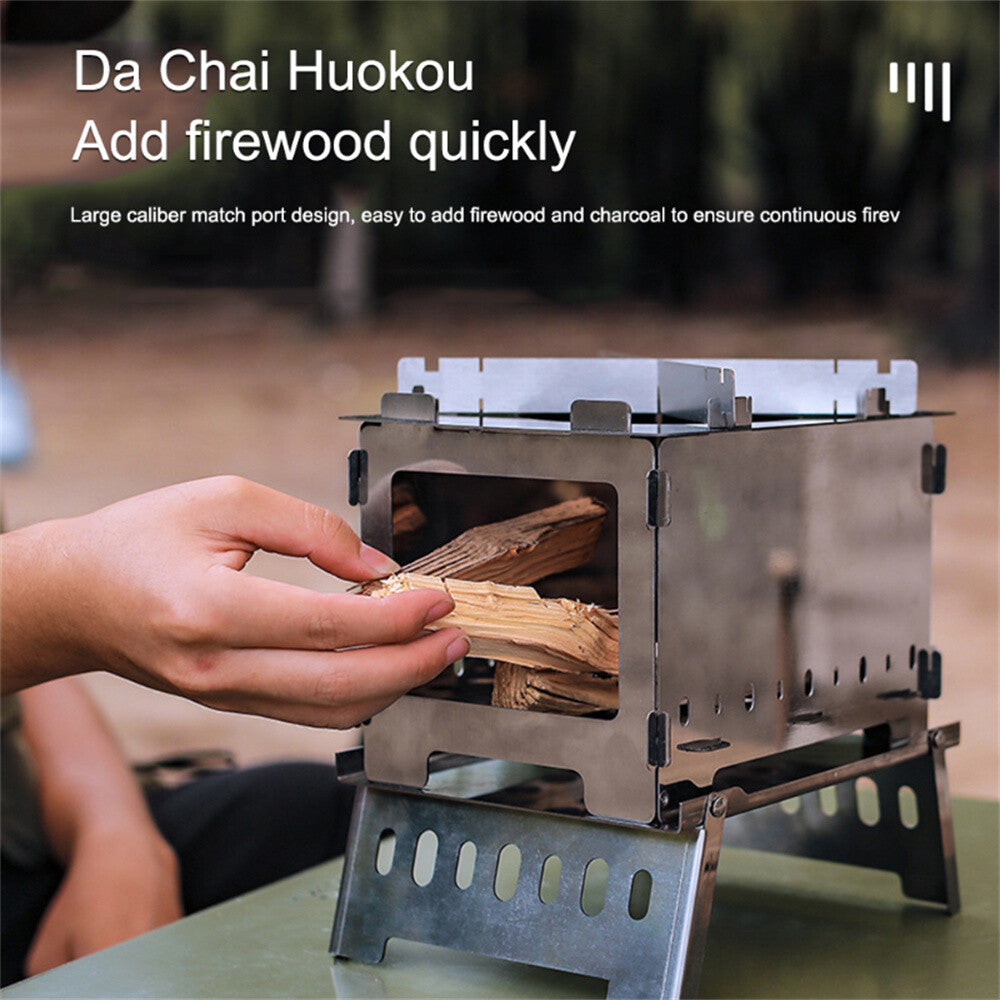 Foldable Camping Stove Lightweight Portable Wood Burning Camping Oven