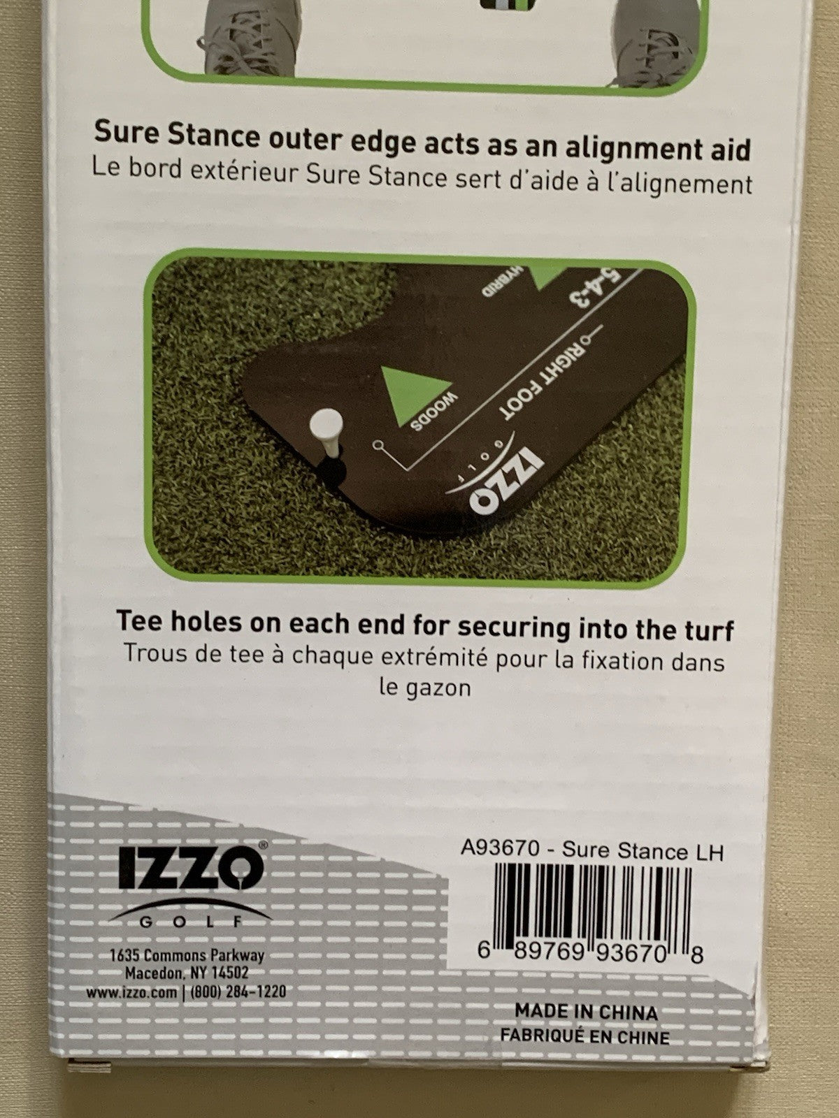 Golf Ball Position Trainer for Left Handed Golfers - Alignment & Swing Aid