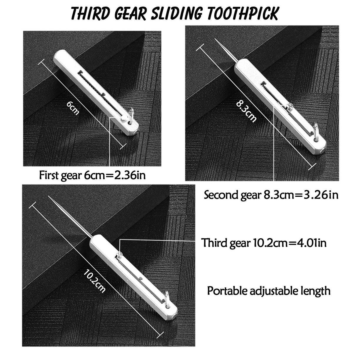 Titanium Pocket Toothpick Holder Portable Metal EDC Camping Tool