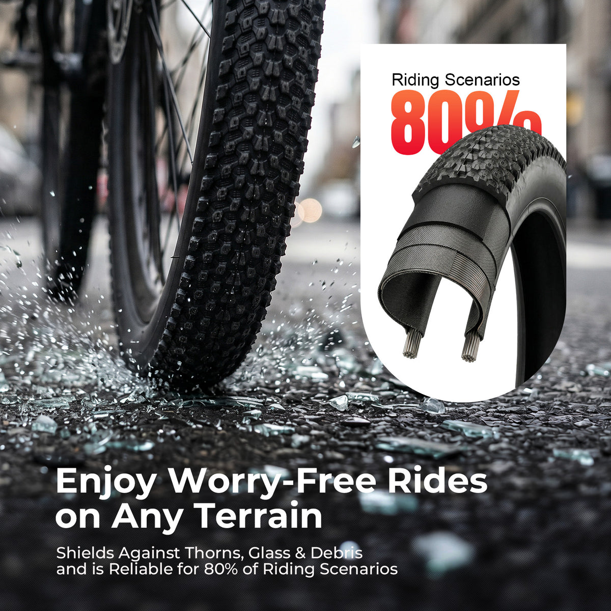 24x1.95 Inch Mountain Bike Tire Tube Set with Levers – Off-Road & All-Terrain