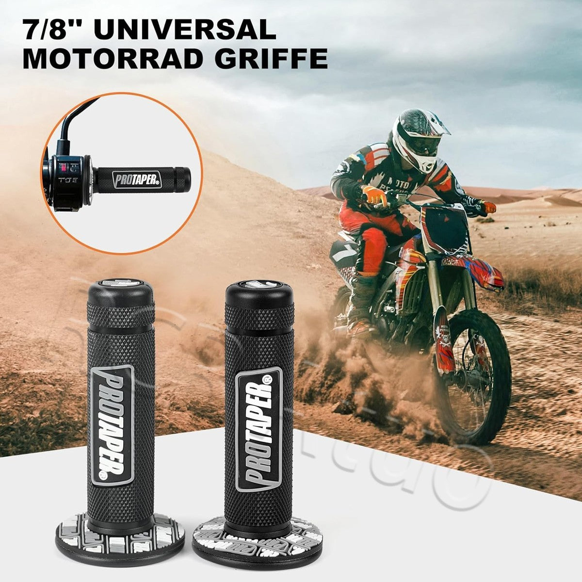 Universal 7/8 Inch Handlebar Grips for Dirt Bike ATV Motorcycle Scooter