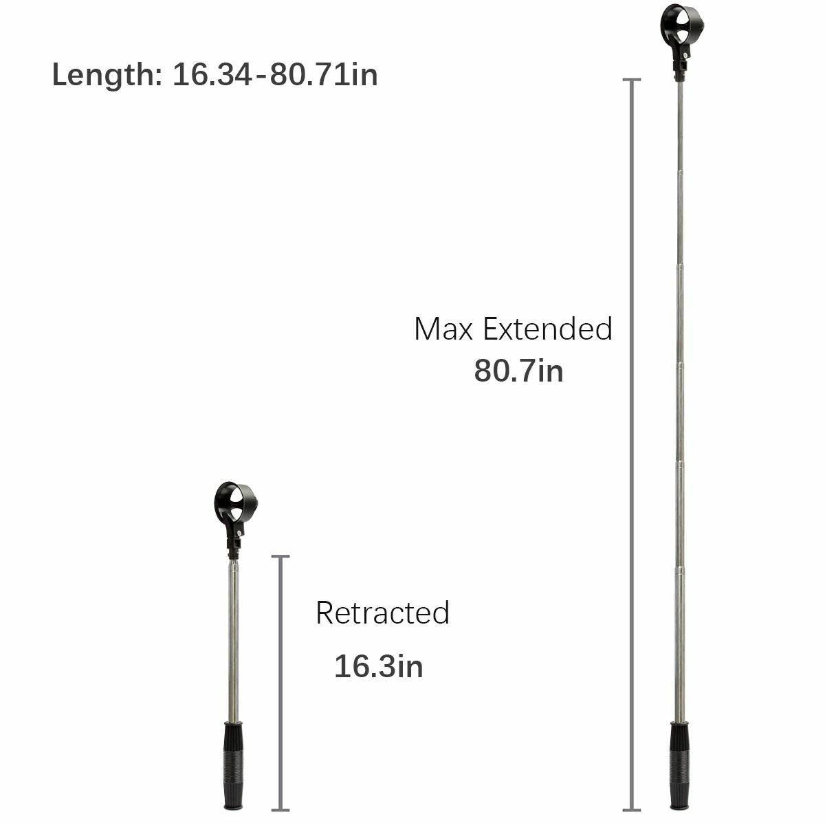Telescopic Golf Ball Retriever Stainless Steel Scoop Water Mud Pickup