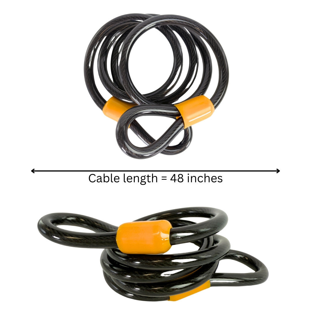 Heavy Duty Bike Lock with 4ft Cable Anti-Theft U Lock for Bicycle and E-Bike