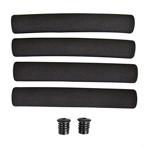 Sunlite Foam Rubber Drop Handlebar Grips Set with End Caps - Bicycle Accessories