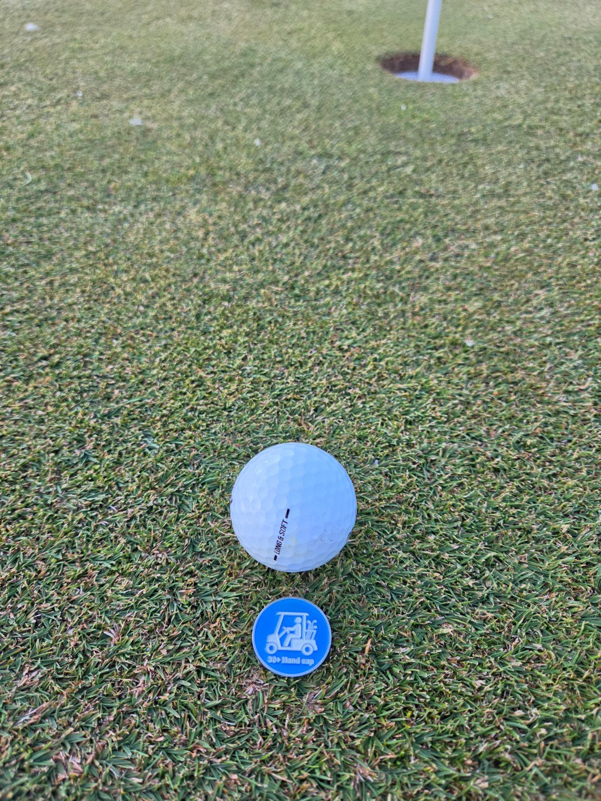 Golf Ball Marker with Handicap Parody Design - Funny Golf Cart Edition