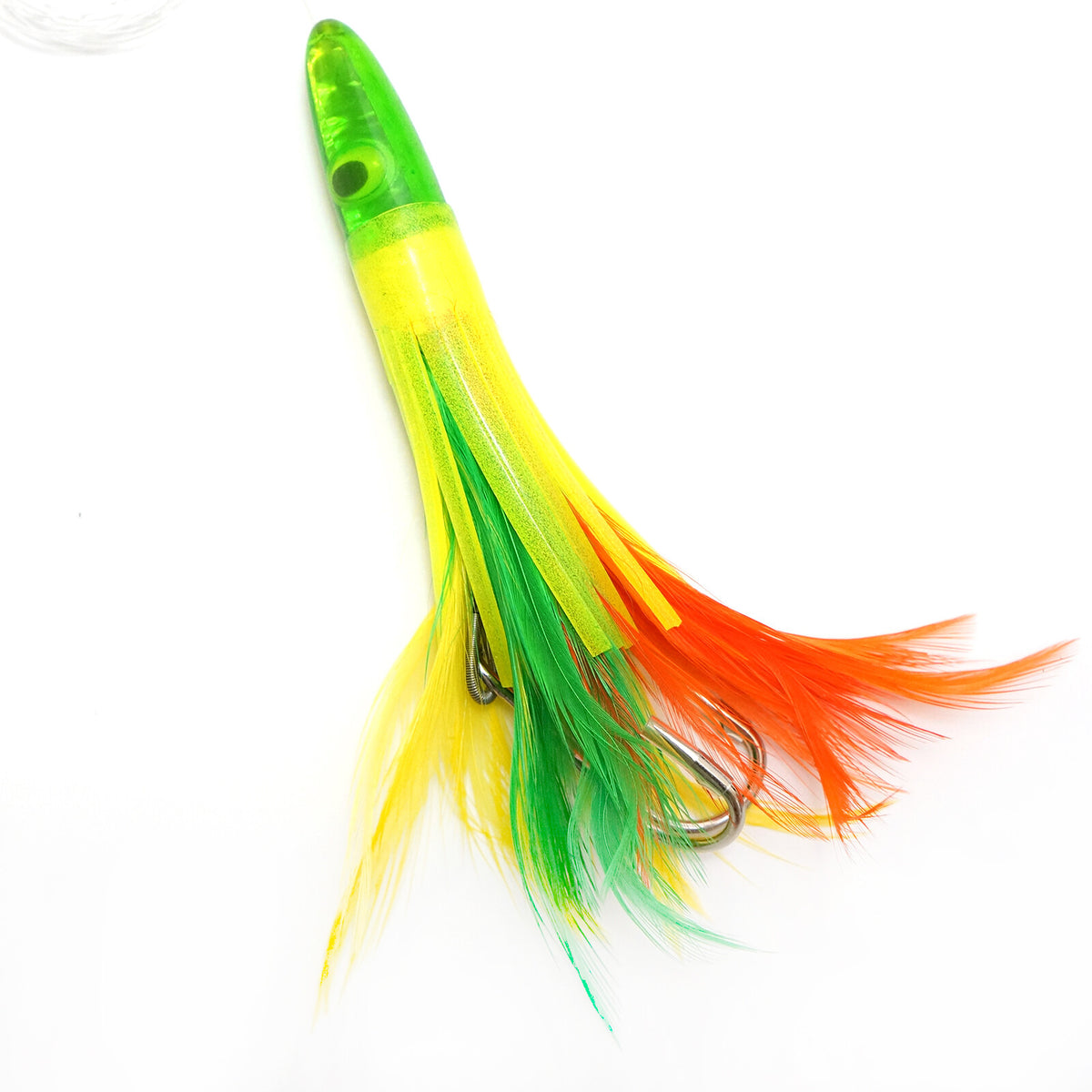 6-Inch Fish Trolling Tuna Feather Rig - Big Game Saltwater Lure