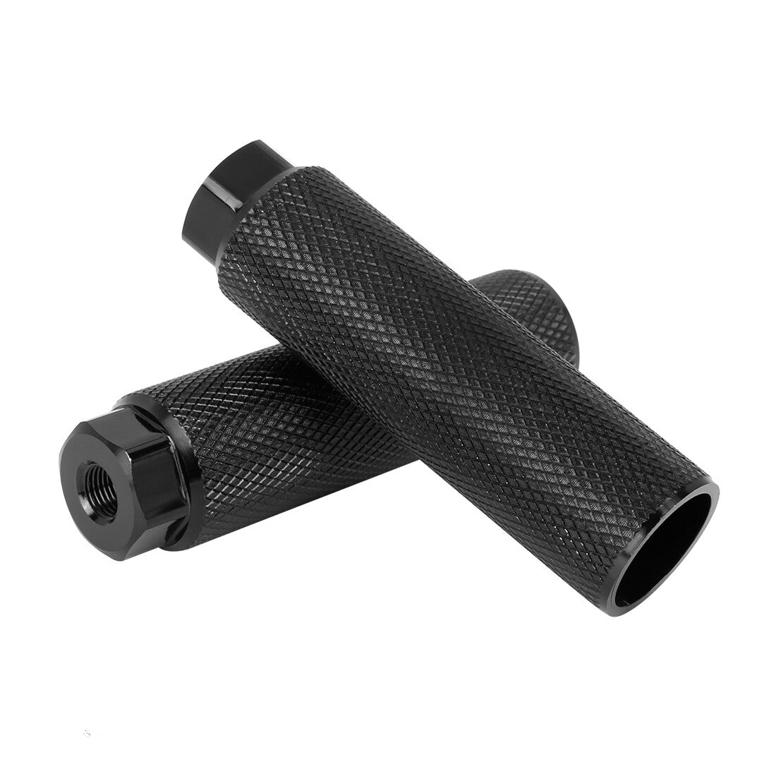 Aluminum Alloy Bicycle Foot Pegs for BMX & MTB Rear Axle 3/8 Inch Black - 2 Pack