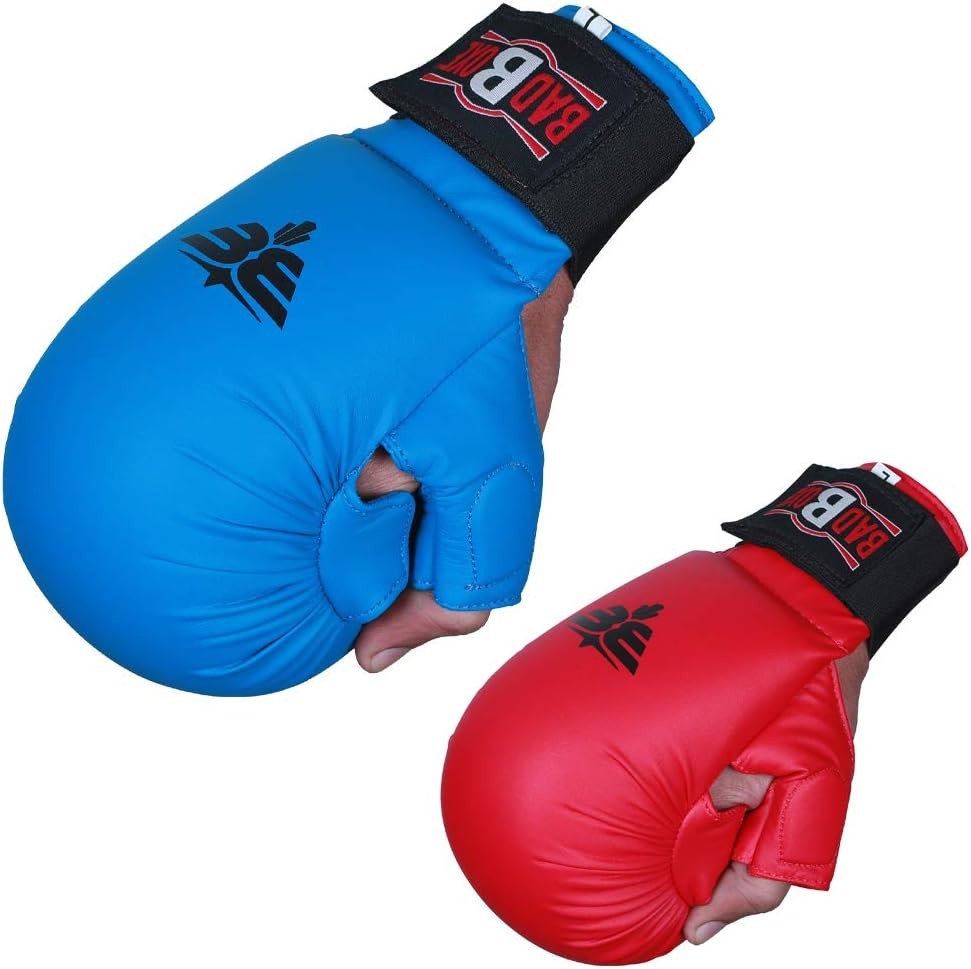 Martial Arts Training Gloves for Karate Sparring - Small Blue
