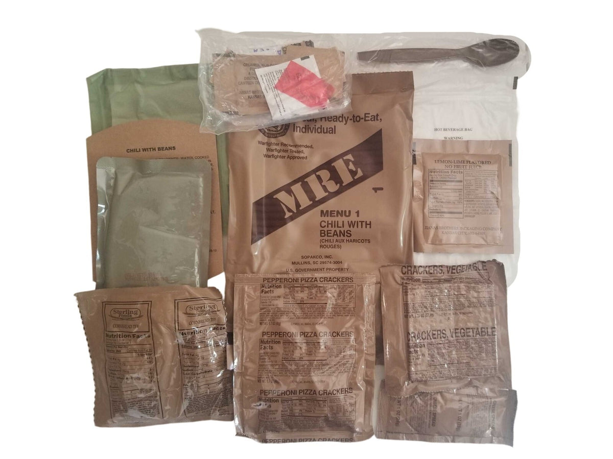 2024-2025 US Military MRE Meal Ready to Eat Assorted Menu Options