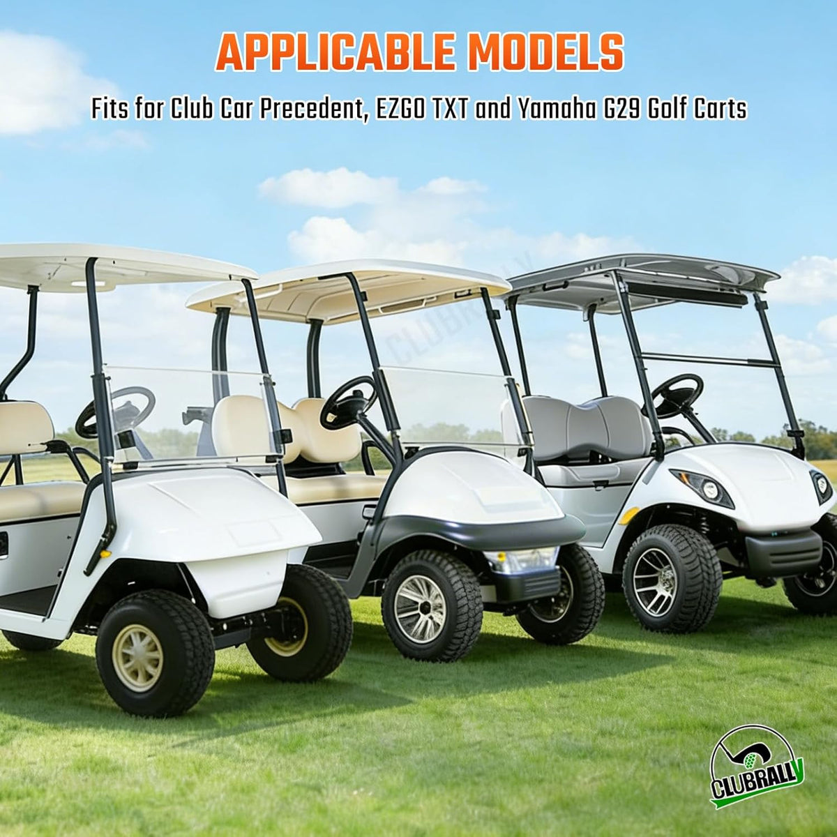 Golf Cart Front Storage Basket with Insulated Cooler for EZGO, Club Car, Yamaha