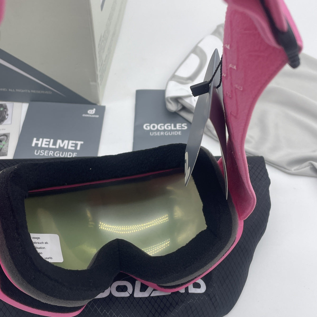 Pink Ski Helmet with Goggles Set Small Size Winter Snowboard Gear