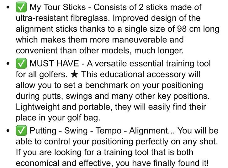 Golf Alignment Sticks Swing Training Aids - Orange Golf Practice Equipment