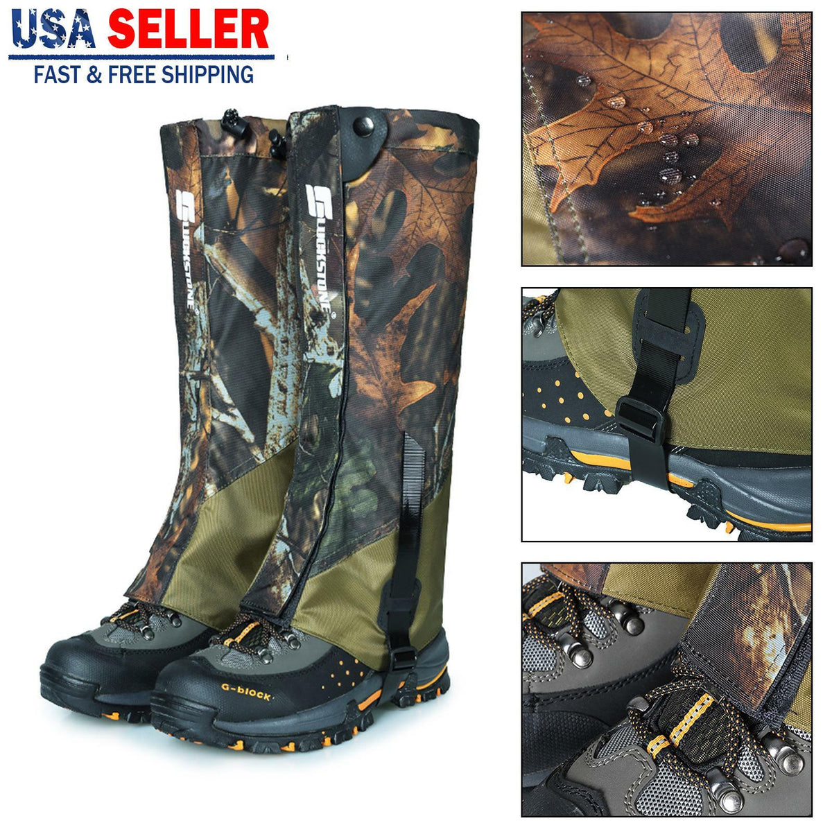 Waterproof Gaiters for Hiking and Outdoor Activities - Leg Cover Protectors
