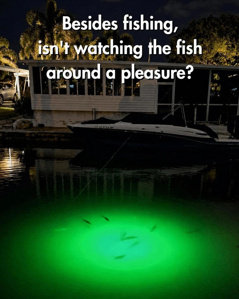Underwater Green Fishing Light - Portable LED Dock Light for Night Fishing