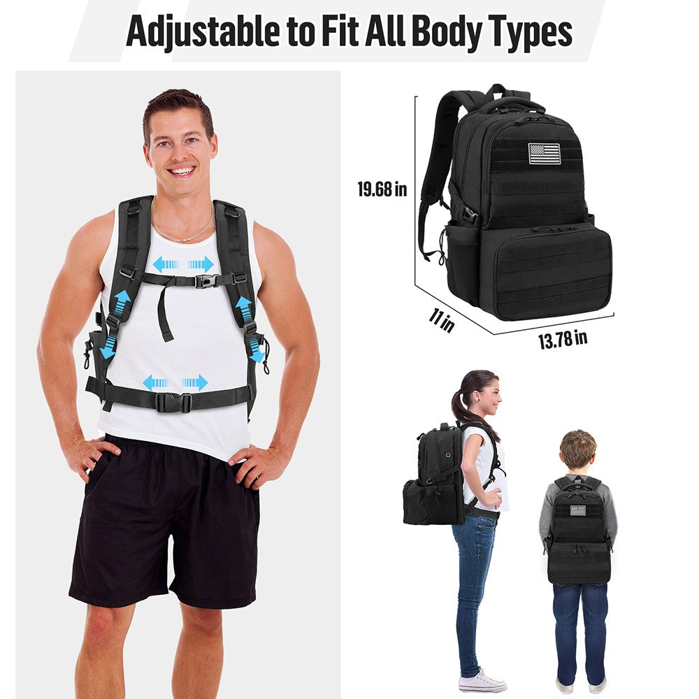 Insulated Lunch Backpack 17 Inch Laptop Cooler Bag for Men Women 40L