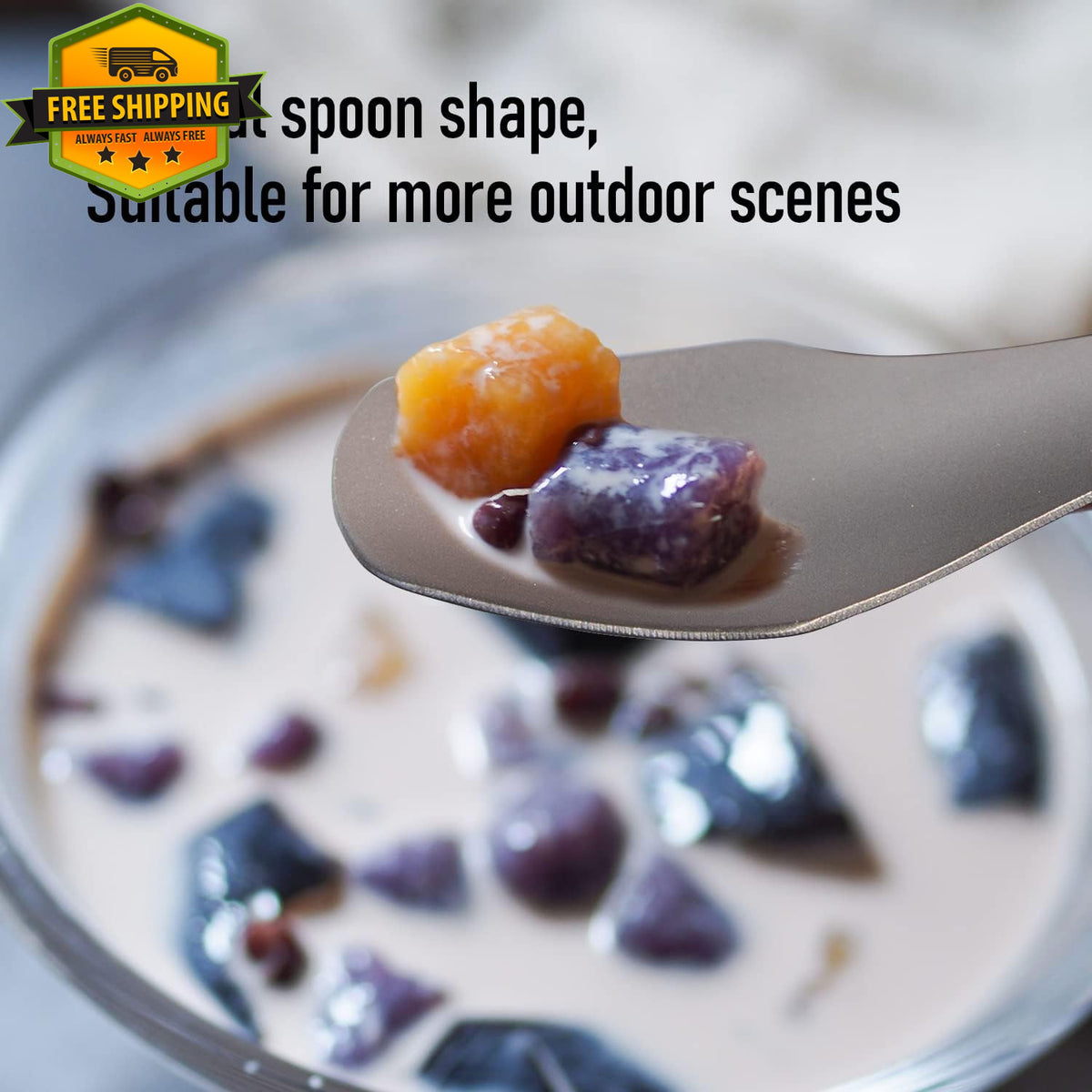 Titanium Camping Spork 3-in-1 Utensil Lightweight Eco-Friendly