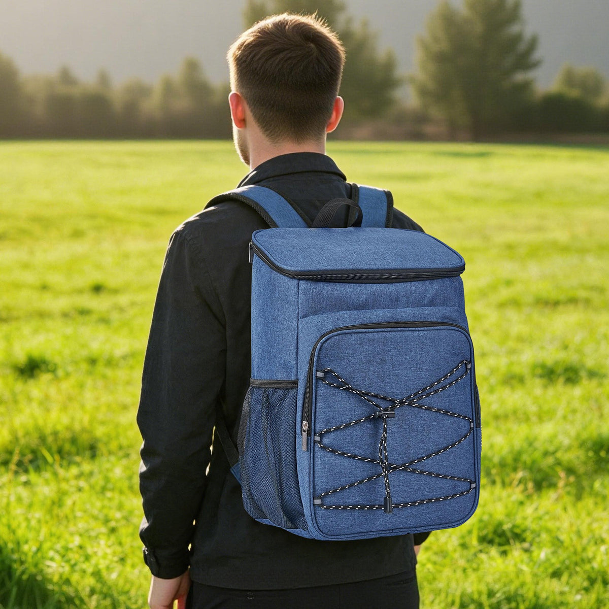 Insulated Cooler Backpack 23L Waterproof Lunch Bag for Camping Beach Picnic