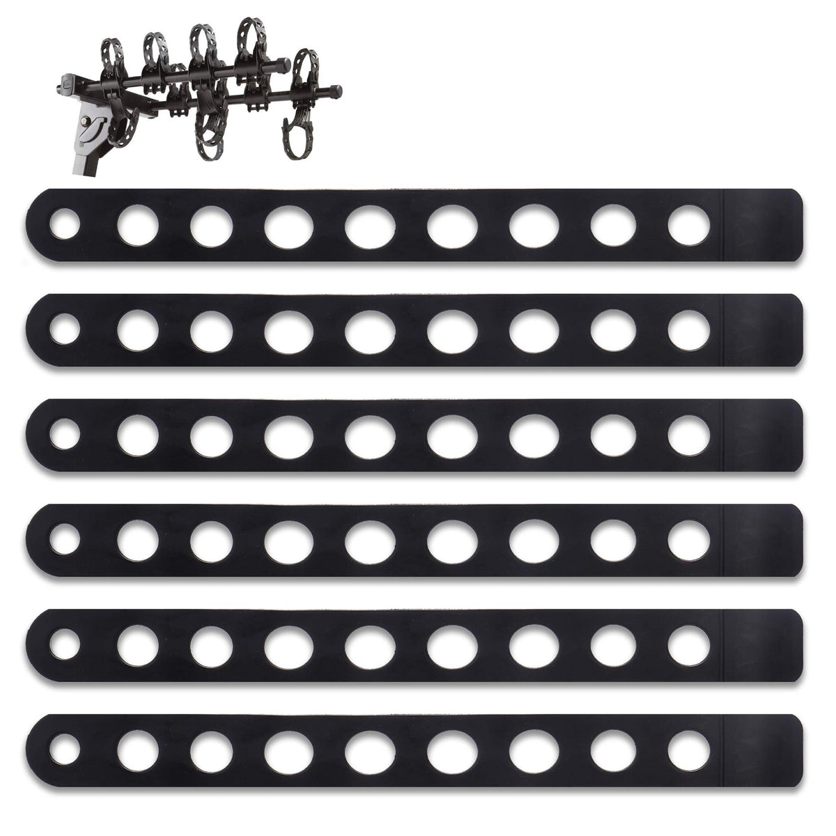 6 Pack Rubber Bike Rack Strap Replacement for Thule 534 and Similar Carriers