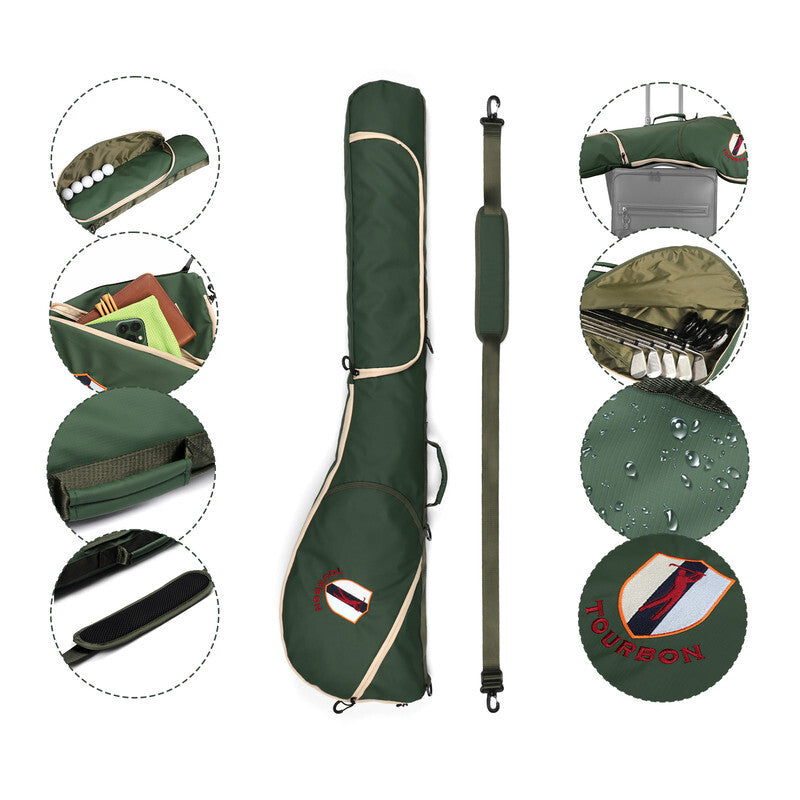 Golf Clubs Bag Carry Cover Waterproof Practice Ball Holder