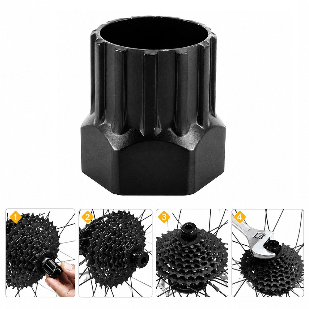 9-Piece Bicycle Repair Tool Kit with Chain Breaker and Cassette Wrench