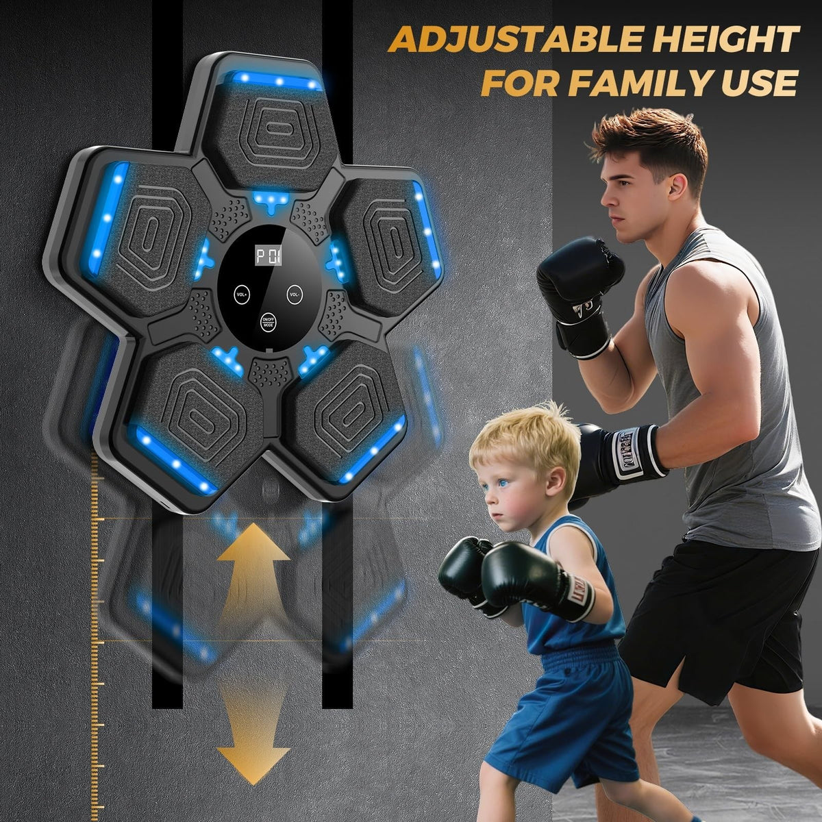 Smart Boxing Machine for Home Gym with Punching Pad, Gloves & Bluetooth