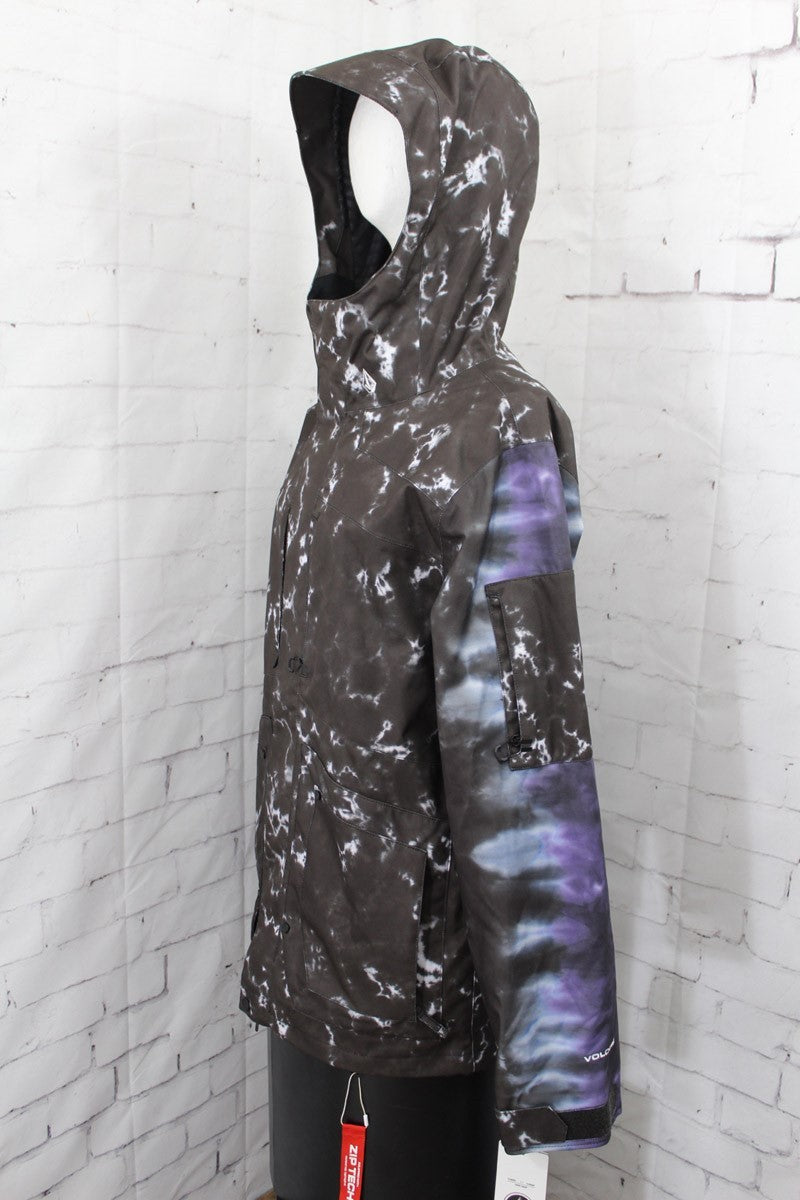 Men's Snowboard Jacket - Black Print, 15K Waterproof, Insulated Ski Coat