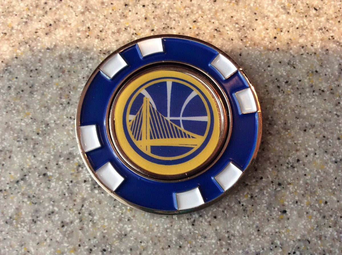 NBA Golden State Warriors Golf Ball Marker & Poker Chip Set - Official