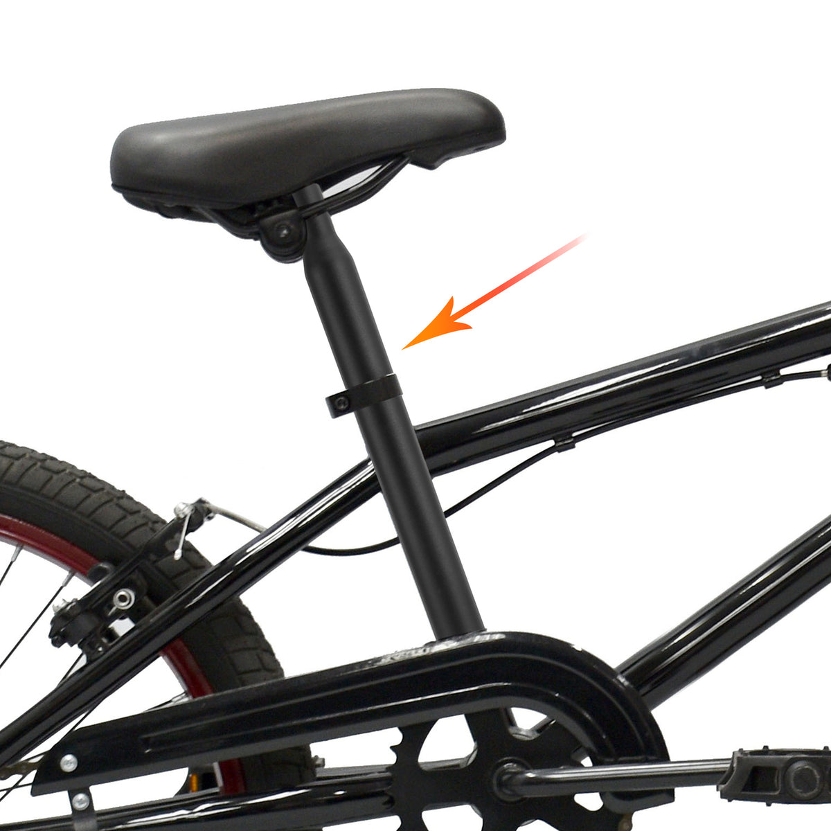 Aluminum Alloy Bicycle Seat Post 450mm x 25.4mm Without Scale Mark Black