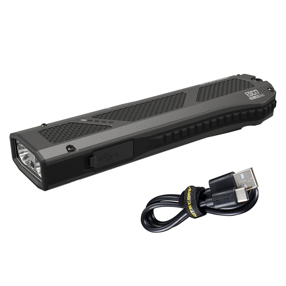 Rechargeable LED Flashlight with UV and Laser Pointer - 1500 Lumens