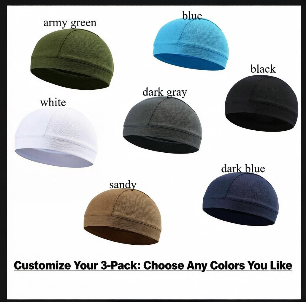 Unisex Cooling & UV Protection Skull Hats Pack - Breathable Quick-Dry Caps