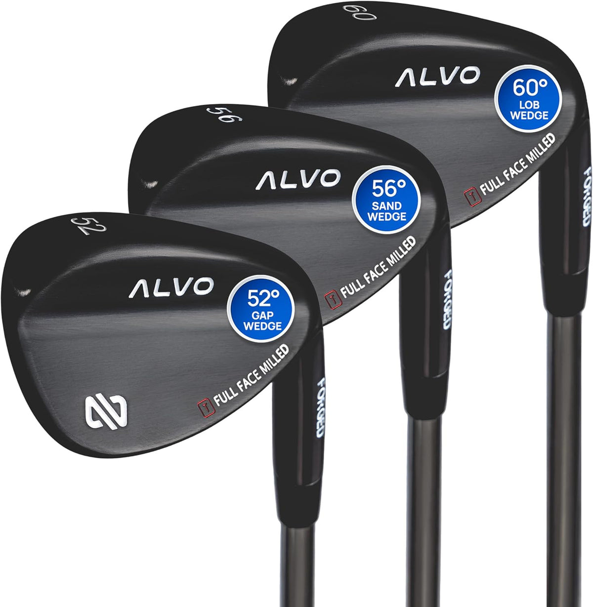 Premium Full Face Golf Wedge Set 3 Clubs 52/56/60 Degree for Men