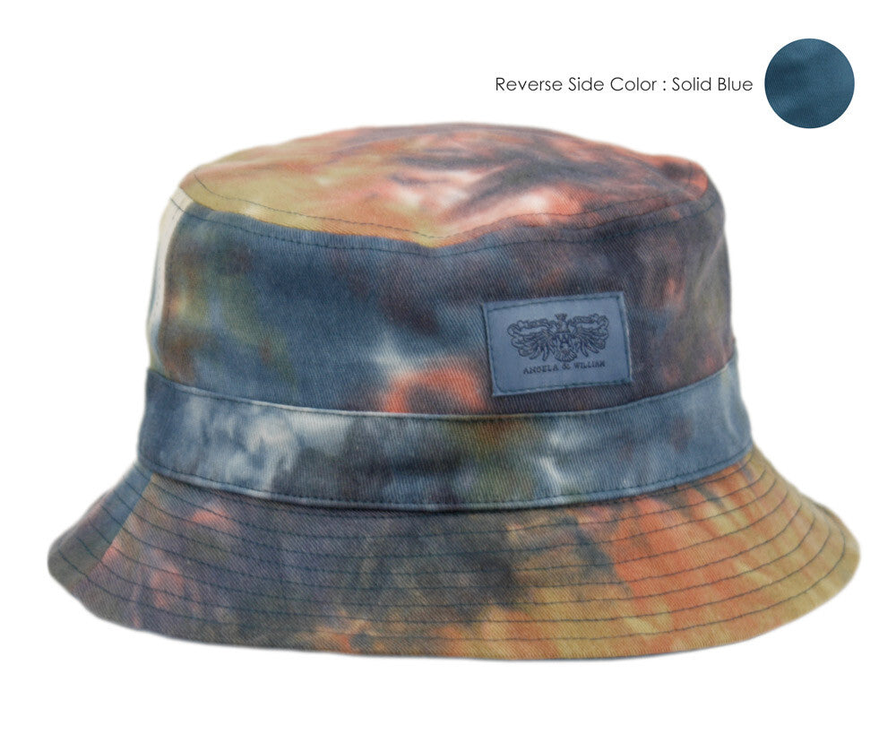 Reversible Cotton Bucket Hat for Outdoor Activities - Tie Dye Boonie Cap