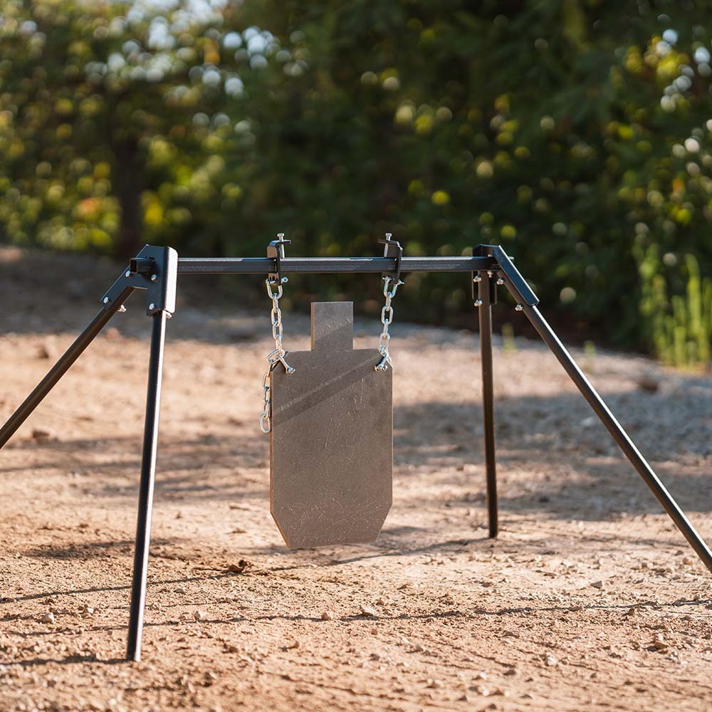 AR500 Steel Gong Target Stand - Adjustable Shooting Range Stand with Chains