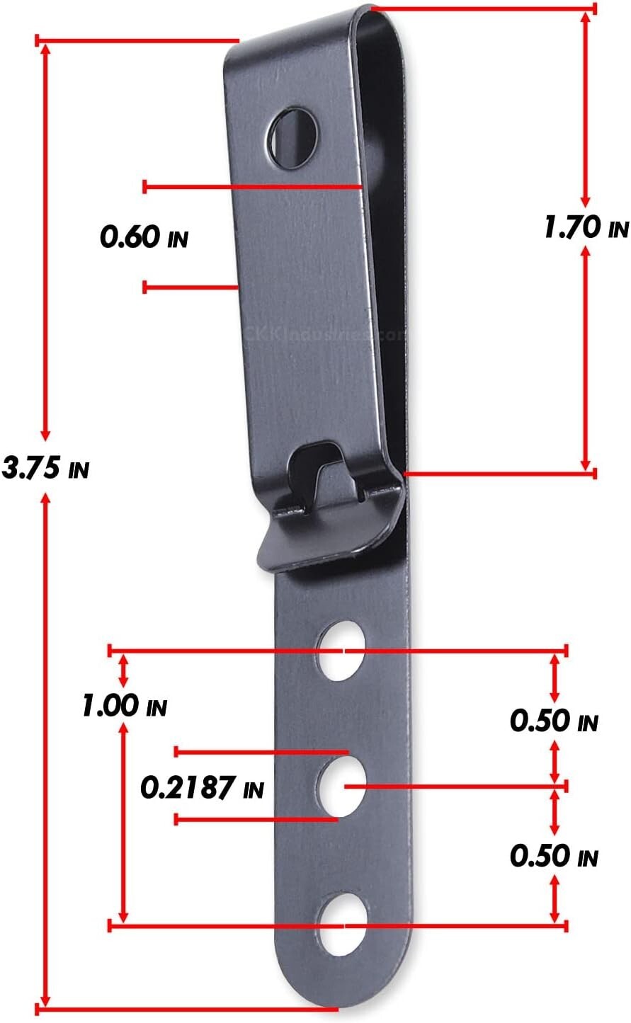 Tactical Metal Belt Clip Model 5 with Custom Engraving Options – Durable Holster Belt Clip