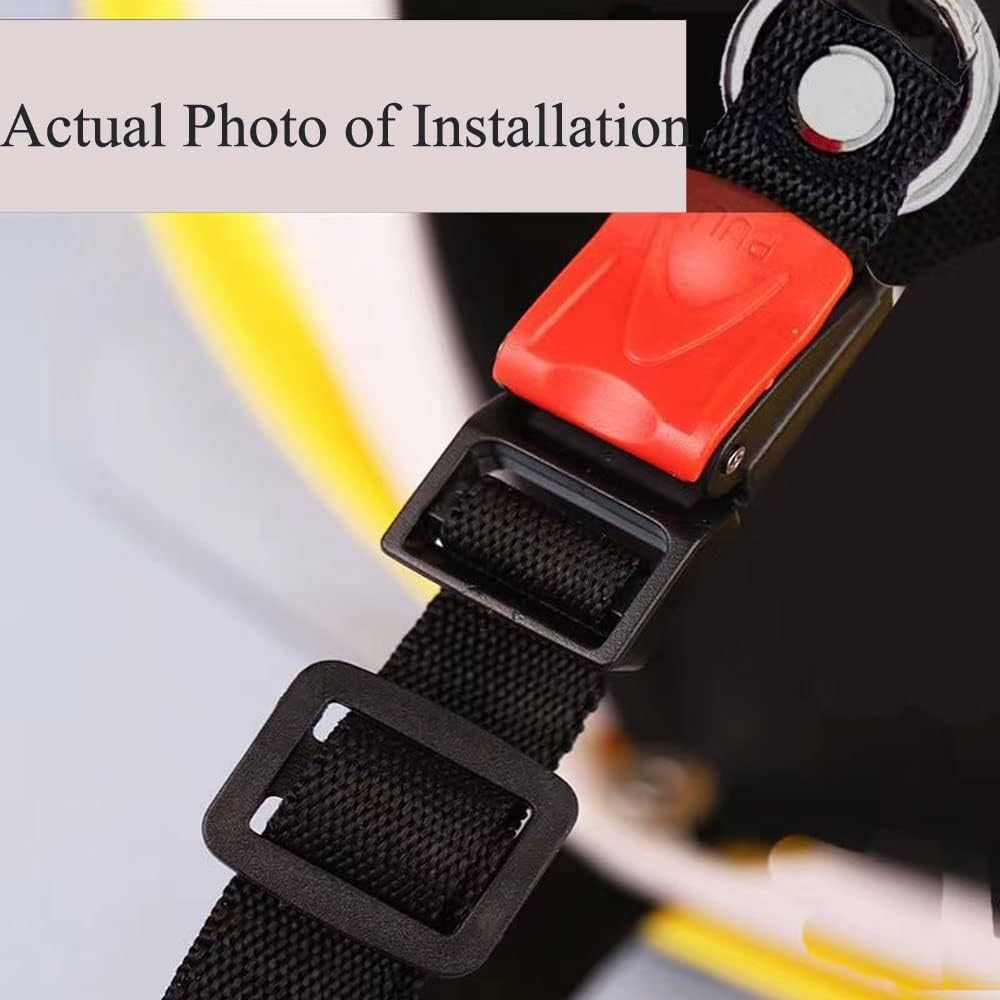 Bike Helmet Quick Release Buckle Kit with Open O Rings - 2 Pack