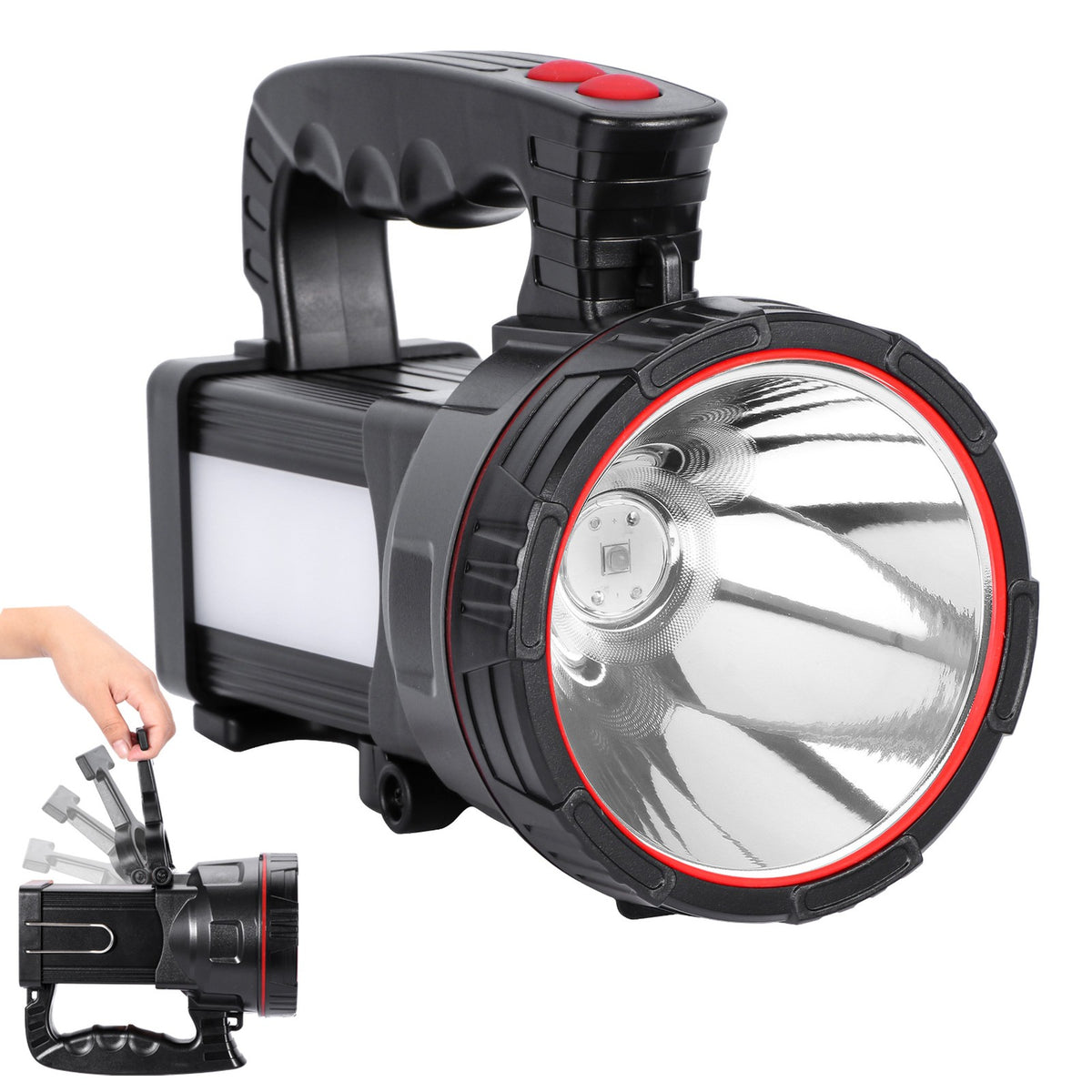 High Power Rechargeable LED Handheld Spotlight with Multiple Light Modes