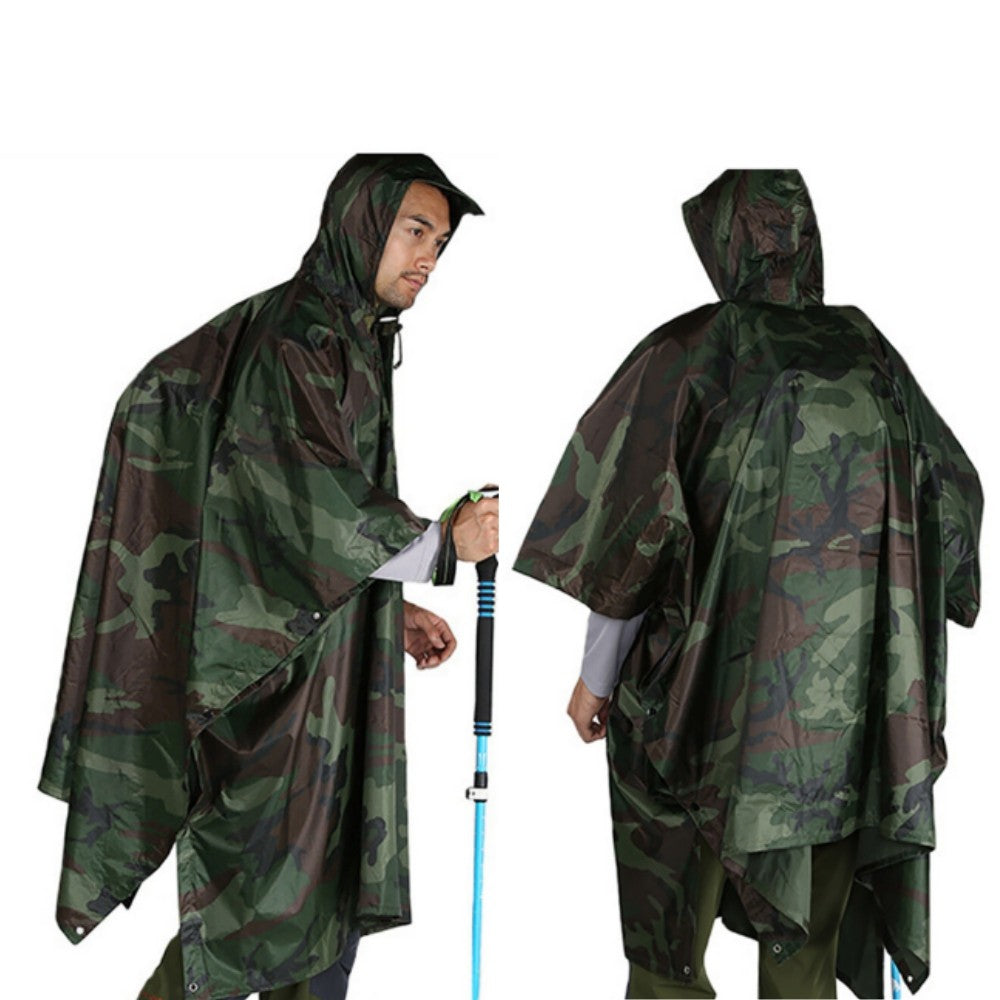 Waterproof Tactical Rain Poncho Shelter for Hunting Camping and Outdoor Use