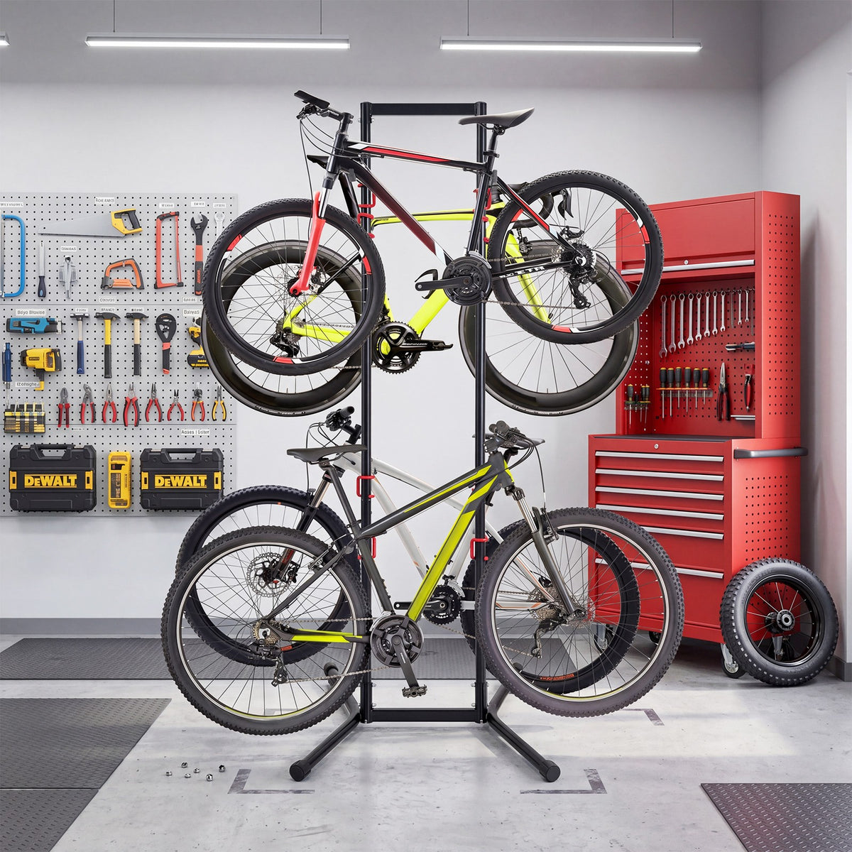 Adjustable Bike Storage Rack for Garage Indoor Bicycle Stand Space Saver