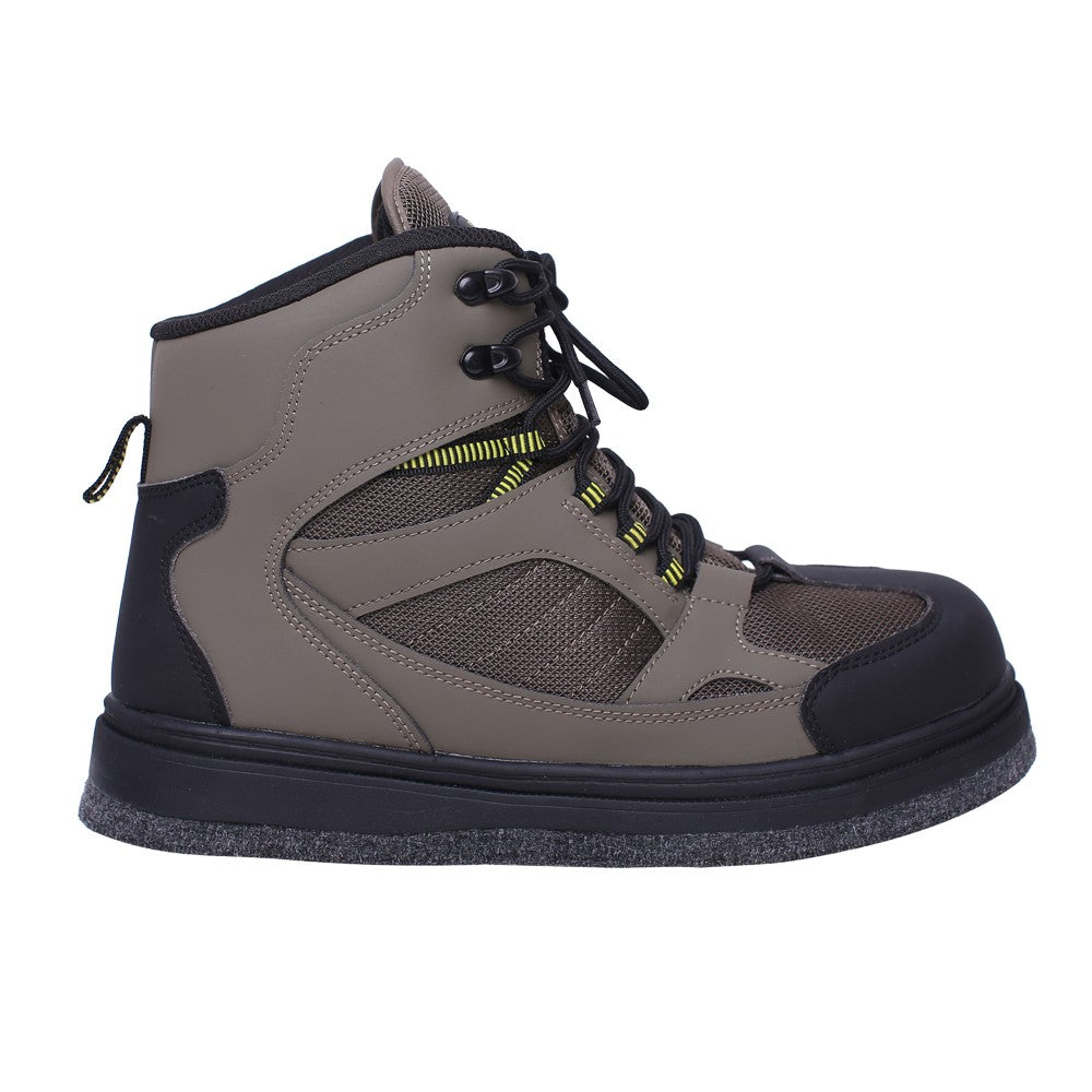 Wading Boots Fishing Shoes with Rubber & Felt Sole for Fly Fishing