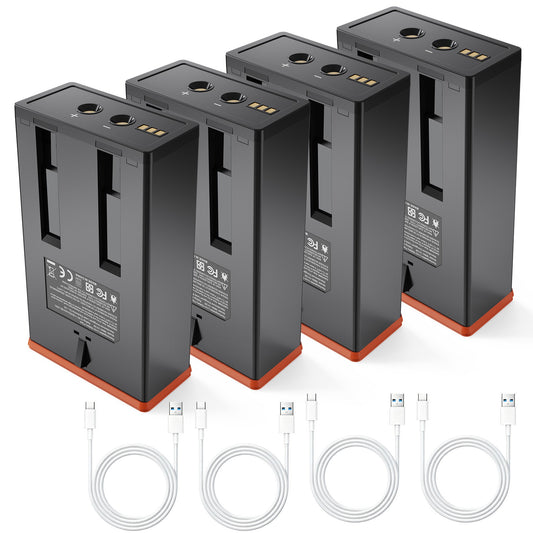 4 Pack 8000mAh Rechargeable Lithium-Ion Battery for Moultrie Edge Trail Cameras