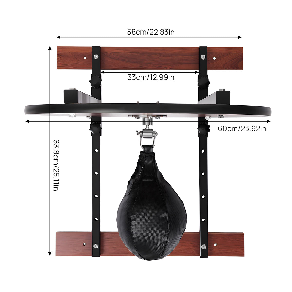 Heavy Duty Speed Bag Platform Kit with Adjustable Brackets for Boxing Training