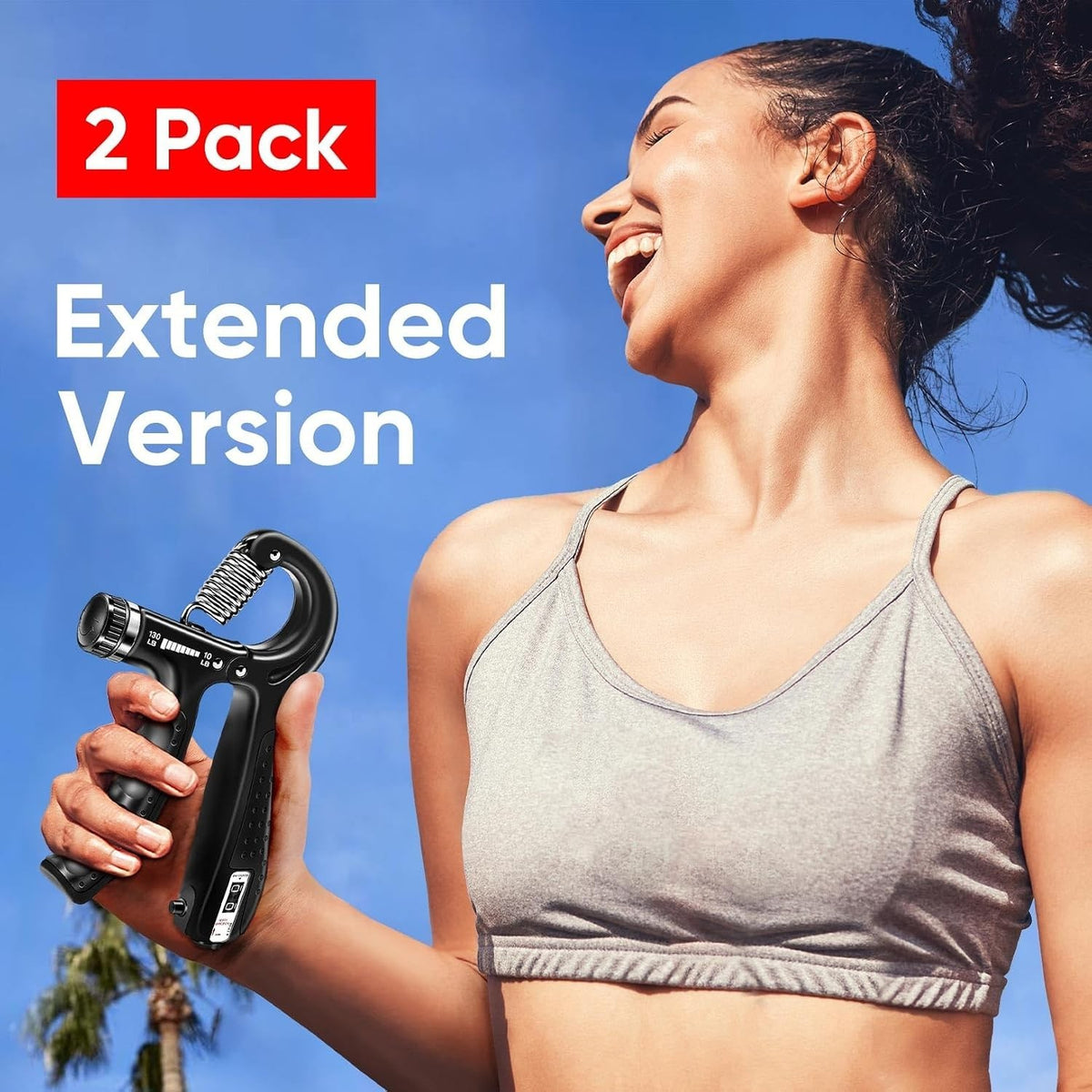 Adjustable Hand Grip Strength Trainer Set - 2 Pack for Forearm & Hand Exercise