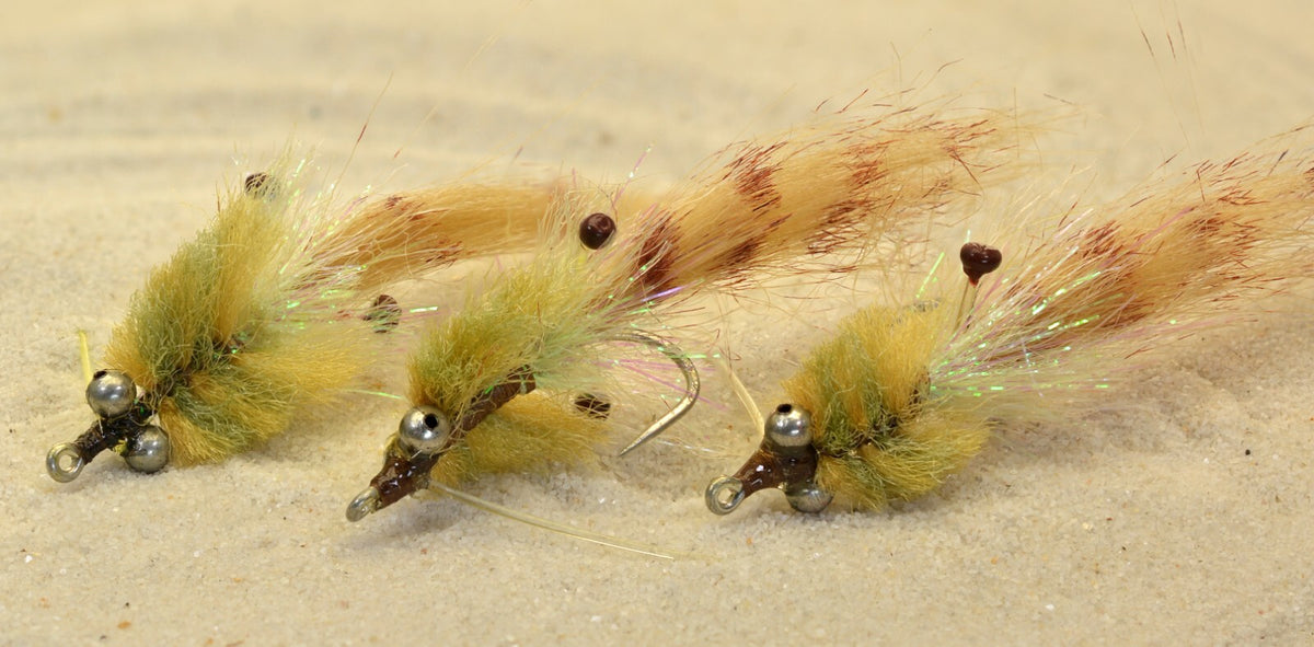 Fly Fishing Shrimp Pattern Flies - Multiple Colors, Mustad Hook #2