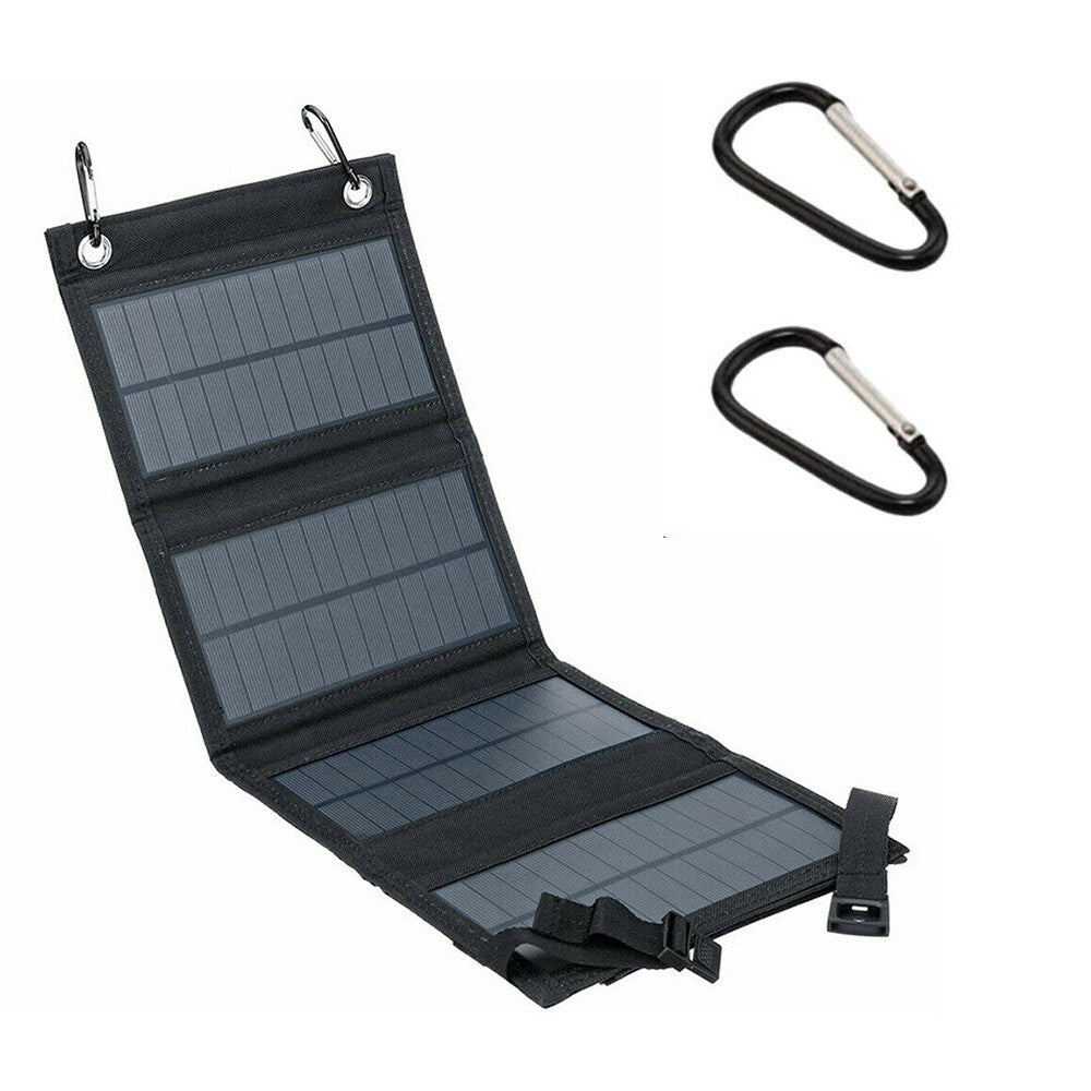 100W Foldable Solar Panel Kit with USB Power Bank for Camping Hiking